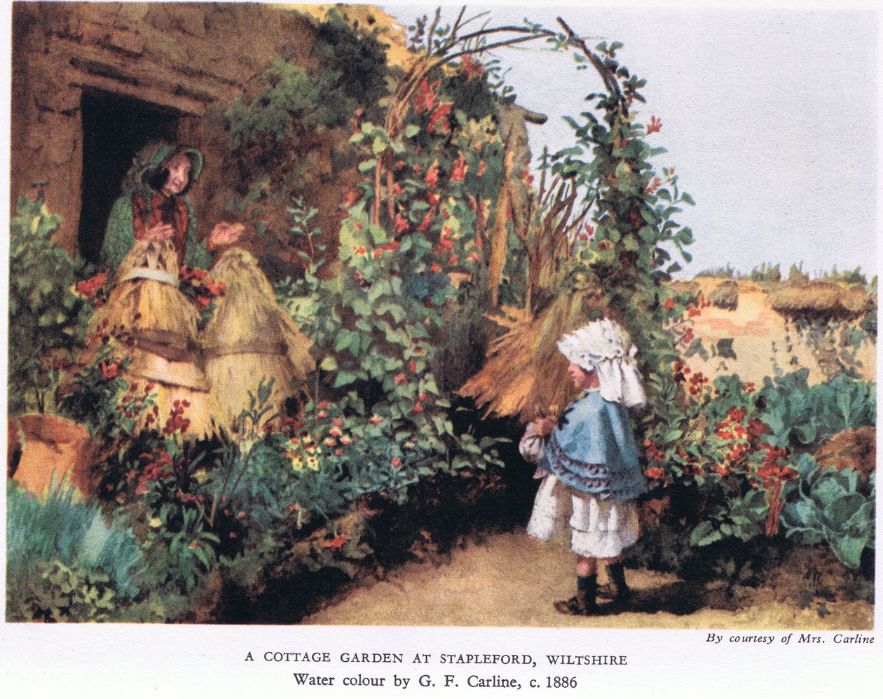 Ein Cottage-Garten in Stapleford, Wiltshire von George Carline