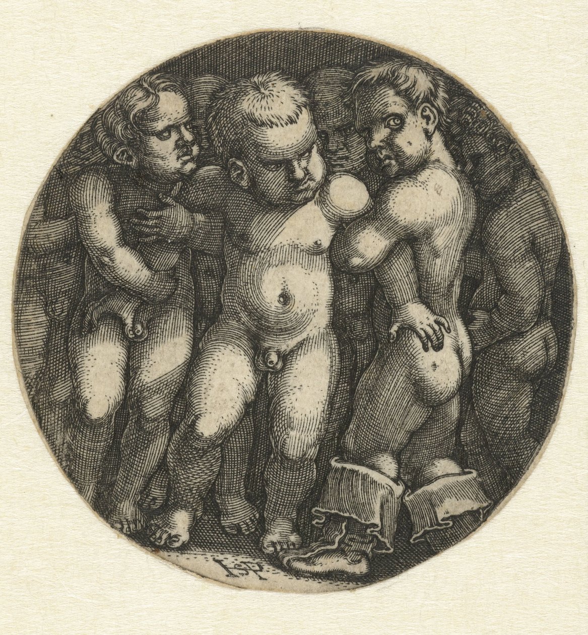 Sieben nackte Jungen von Hans Sebald Beham
