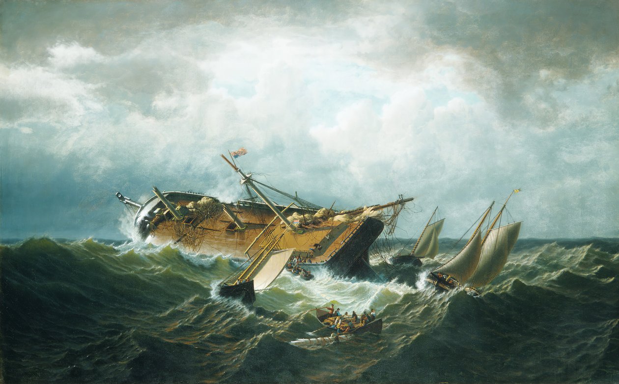 Schiffswrack vor Nantucket nach einem Sturm (ca. 1860-61) von William Bradford