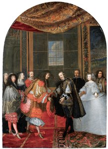 Das Treffen zwischen König Philipp IV. und Ludwig XIV. auf der Fasaneninsel