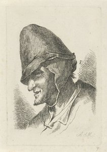 Mann mit hoher Mütze