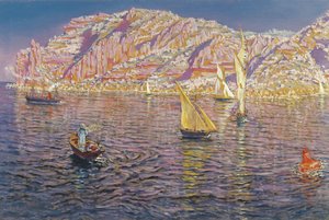 Blick auf die Bucht von Palma de Mallorca von Antonio Munoz Degrain