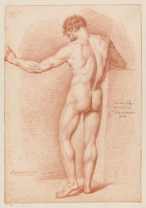 Stehender männlicher Akt, von hinten gesehen (2. Preis 1813)