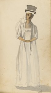 Porträt einer westindischen Dame, frühes 19. Jahrhundert (Aquarell)