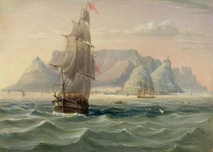 Tafelberg, Kapstadt, vom Meer aus, 1820