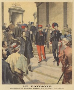 Der Patriot. Kapitän Romani verlässt seinen Prozess in Genua