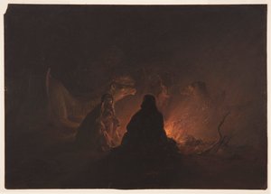 Beduinenlager bei Nacht