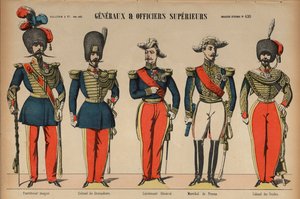 Generäle und höhere Offiziere der französischen Armee