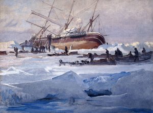 Die Endurance zerquetscht im Eis des Weddellmeers, Oktober 1915