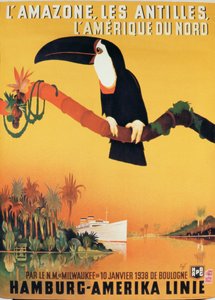 Plakat für die Hamburg-Amerika Linie