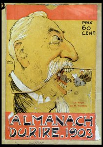 Karikatur von Justin-Louis-Emile Combes (1835-1921), der die Kleriker isst, Titelbild von 
