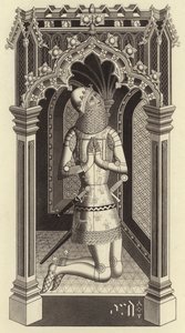 Der Schwarze Prinz, um 1355, aus der St. Stephanskapelle, Westminster
