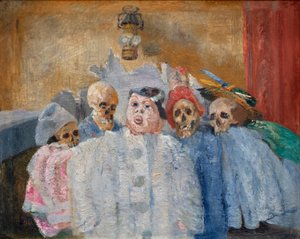 Pierrot und Skelett
