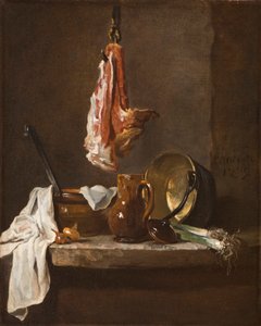Stillleben mit einer Rippe Rindfleisch, 1739