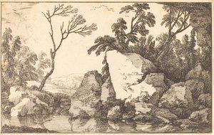 Ein felsiger Teich