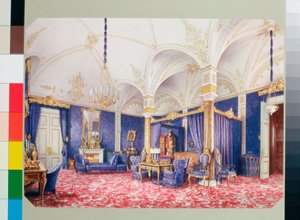 Interieurs des Winterpalastes - Das Schlafzimmer der Kaiserin Maria Alexandrowna