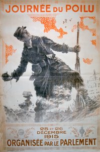 Journée du Poilu 25. und 26. Dezember 1915, französisches Plakat aus dem Ersten Weltkrieg, 1915