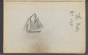 Skizzenbuch, Die Dells, Nr. 127, Seite 001: Segelboot "Die Dells"