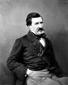 Französischer Schriftsteller Jules Champfleury, fotografiert von Nadar, ca. 1865