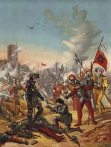 Gefangennahme von König Franz I. von Frankreich in der Schlacht von Pavia, Italien, 1525
