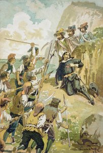 Das blutige Corpus, 1894 (Farblithografie)