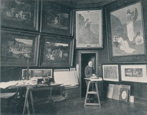 Puvis De Chavannes in seinem Atelier, ca. 1897