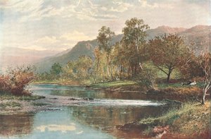 Der Fluss, der in Derwent Water mündet, ca. 1902
