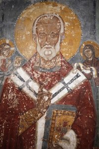 Fresko in der Kathedrale von Nardò, Apulien, Nardò, Italien