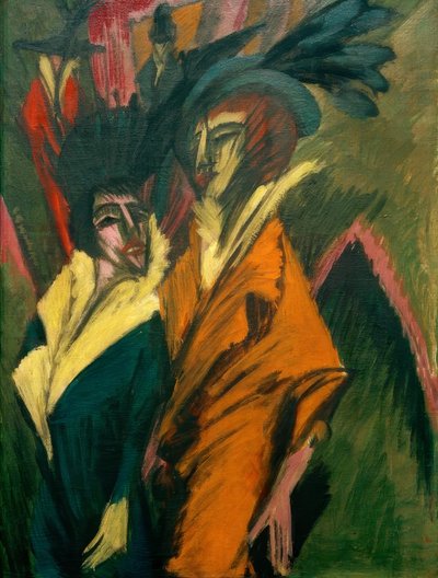 Zwei Frauen auf der Straße von Ernst Ludwig Kirchner