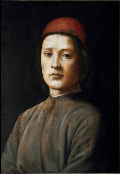 Porträt eines jungen Mannes mit rotem Hut von Filippino Lippi