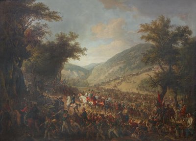 Die verbündeten Heere, Kaiser Franz I. (II.) von Österreich mit dem Kronprinzen Ferdinand an der Spitze, überschreiten im Juli 1815 die Vogesen von Johann Nepomuk Höchle