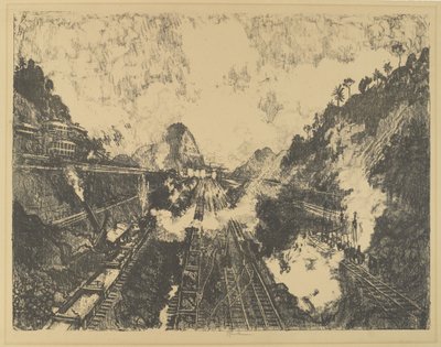Der Schnitt. Blick Richtung Ancon Hill von Joseph Pennell