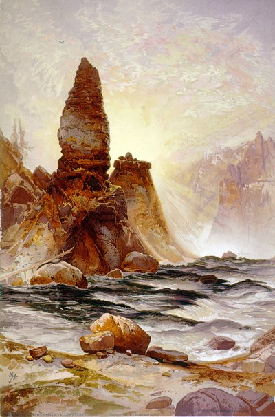 Der Turm der Tower Falls, Yellowstone von Thomas (after) Moran