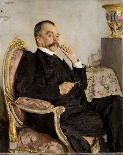 Porträt von Prinz Wladimir Michailowitsch Golizyn 1847-1932, 1906 von Valentin Aleksandrovich Serov