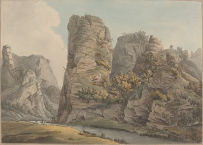 Einzigartiger Felsen in Dove-Dale namens Pickerell von William Day